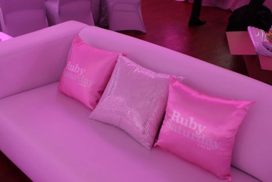 Bat Mitzvah with Silver Bling & Custom Logo Pillows