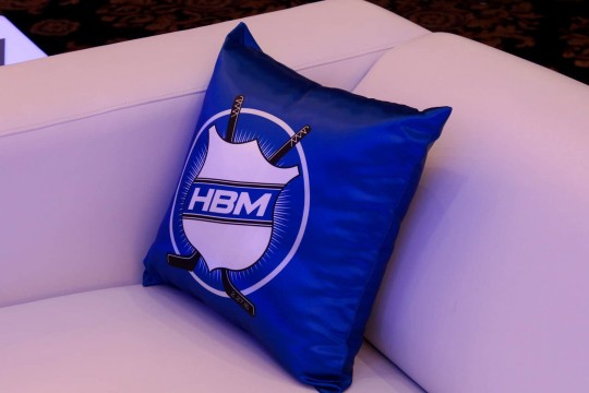 Hockey Themed Custom Logo Pillow