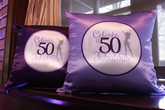 Custom Logo Pillows for 50th Birthday