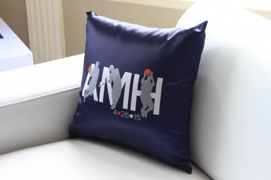 Lounge Pillows with Custom Sports Logo