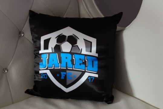 Custom Logo Pillow for Soccer Themed Bar Mitzvah