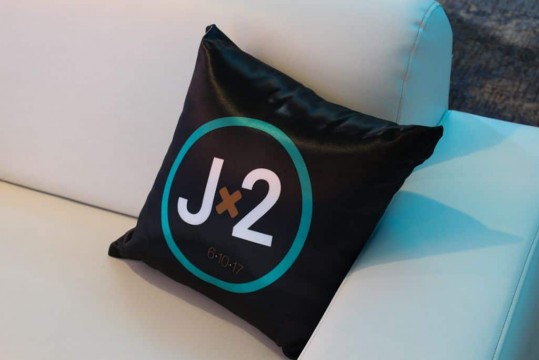 B'nai Mitzvah Logo Pillow for Custom Lounge