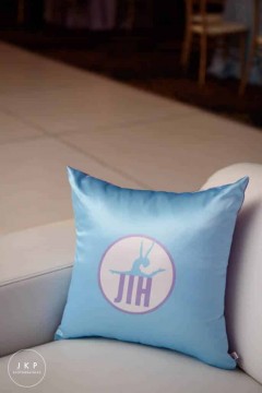 Dance Themed Logo Pillow for Bat Mitzvah Lounge