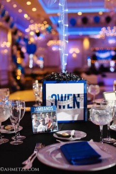 Music Themed Table Sign with Band Photo & LED Light