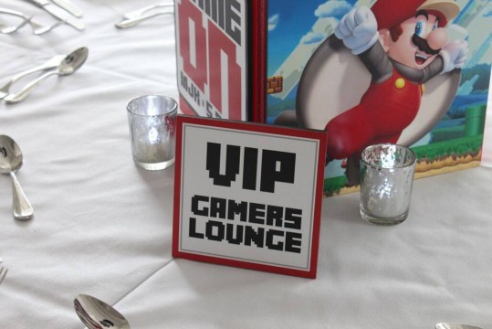 Vip Table Sign for Video Game Themed Bar Mitzvah