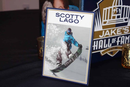 Snowboarding Themed Table Sign with Player Photo