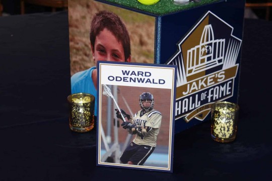 Lacrosse Themed Table Sign with Player Photos