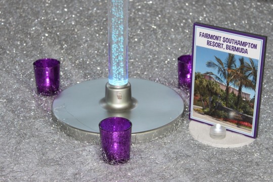 Resorts Themed Bat Mitzvah Table Sign with LED Light