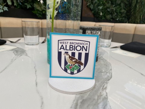 Soccer Themed Table Sign with Team Logo