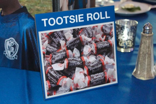 Candy Themed Table Sign with Candy Images