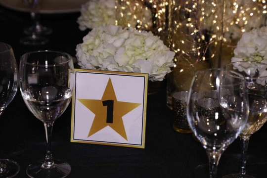 Custom Table Number Sign with Star