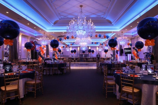 Sports Themed Bar Mitzvah with Balloon Gazebo Over Dance Floor at The Rockleigh