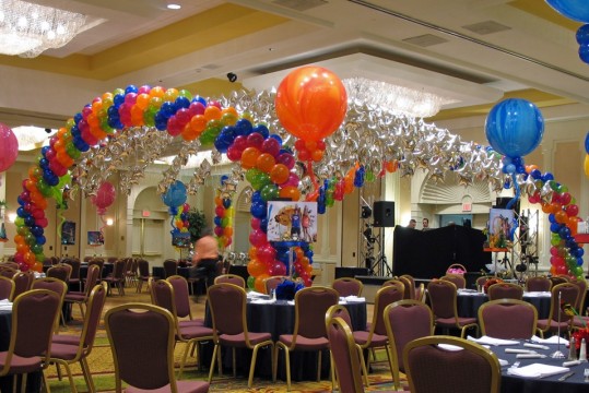 Balloon Canopy Wrap over Dance Floor