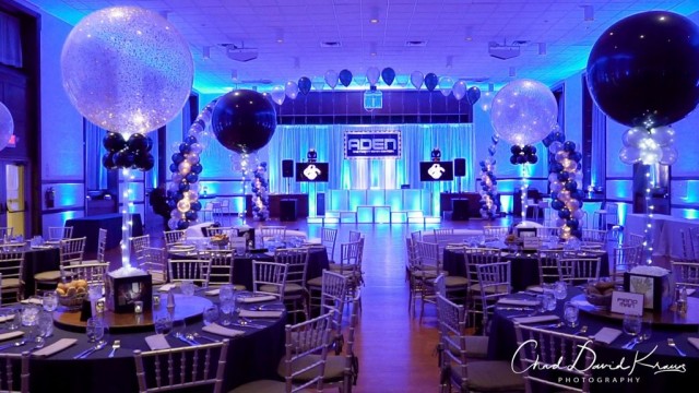 Bar Mitzvah with Balloon Gazebo Over Dance Floor at Temple Israel Center, White Plains