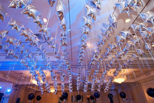 Bar Mitzvah Balloon Canopy over Dance Floor