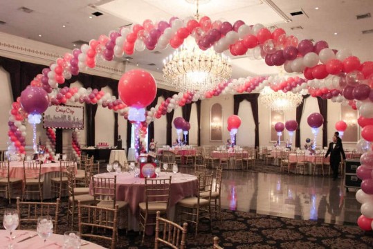 Pink & Lavender Balloon Wrap Around Dance Floor