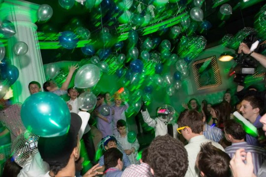 Exploding Balloon Release for Club Themed Bar Mitzvah