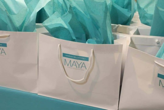 Bat Mitzvah Party Favor Bags with Custom Logo Labels
