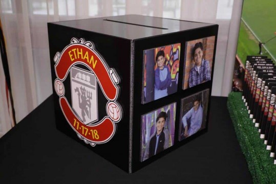 Soccer Themed Gift Box with Custom Logo & Photos