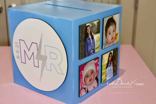Custom Gift Box with Logo and Selection of Pictures for Bat Mitzvah
