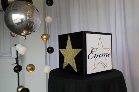 Emmy Themed Gift Box with Glittered Star & Custom Logo
