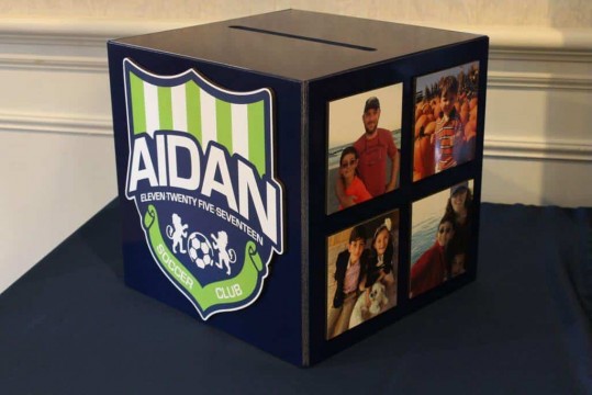 Soccer Themed Gift Box with Custom Logo & Photos
