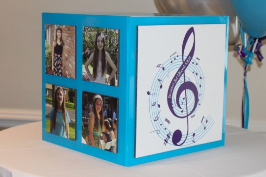 Music Themed Bat Mitzvah Gift Box with Custom Logo & Photos
