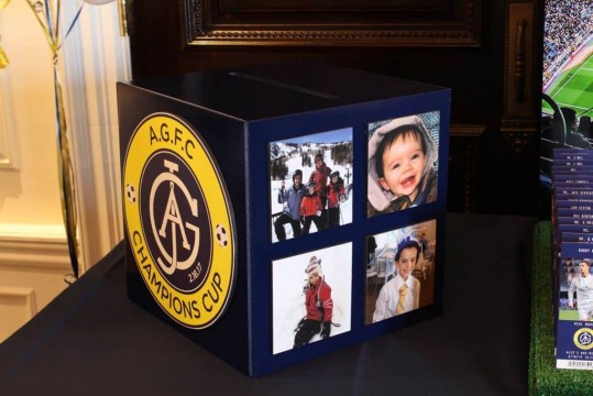Soccer Themed Bar Mitzvah Gift Box with Custom Logo & Photos