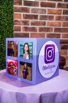 Instagram Themed Bat Mitzvah Gift Box with Custom Logo & Photos