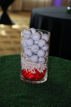 LED Golf Themed Centerpiece with Golf Tees & Balls