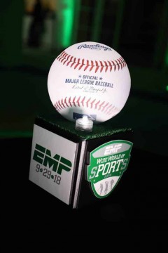 Baseball Mini Cube Centerpiece for ESPN themed Bar Mitzvah