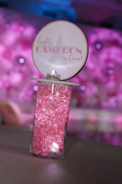 Mini Logo Lounge Centerpiece for Hollywood Themed Bat Mitzvah