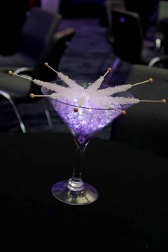 LED Rock Candy Centerpiece with Lavender Chips