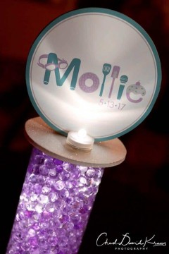 LED Centerpiece with Everything Girl Logo Topper