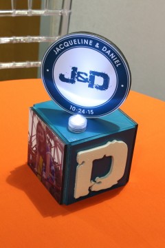 Mini Logo Cube with Logo Topper For Lounge Tables