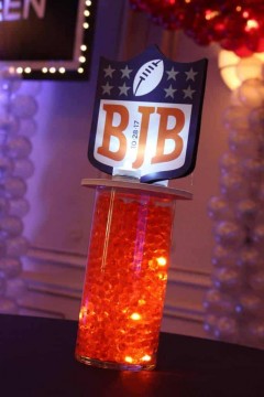 Custom Football Themed LED Centerpiece