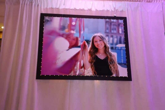 Blowup Photo With Lights for Bat Mitzvah
