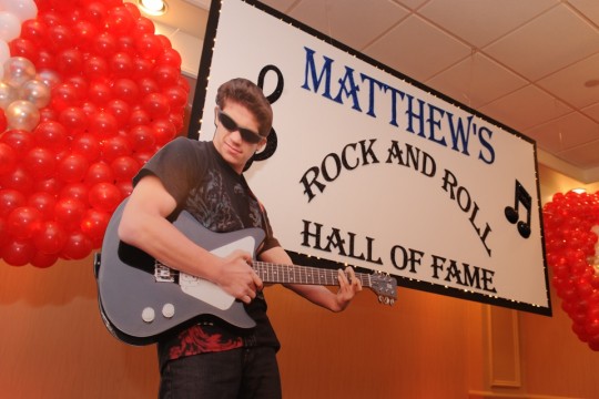 Rock & Roll Themed Bar Mitzvah with Life Size Photo Cutout