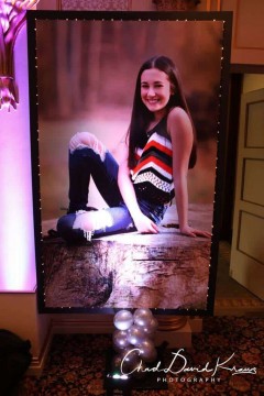 Blowup Photo With Lights for Bat Mitzvah
