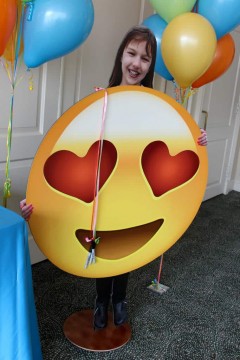 Giant Emoji Life Size Photo Cutout for Emoji Themed Bat Mitzvah