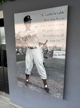 Custom Themed Blowup Photos with Sports Quotes for Yankees Themed Bar Mitzvah