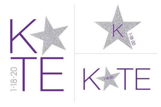 Glitter Star Themed Logo
