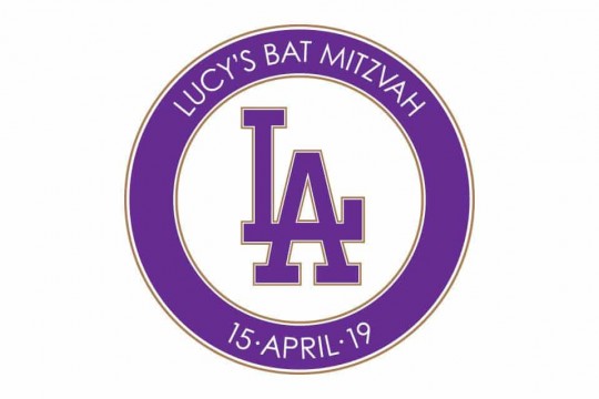 LA Dodgers Bat Mitzvah Logo