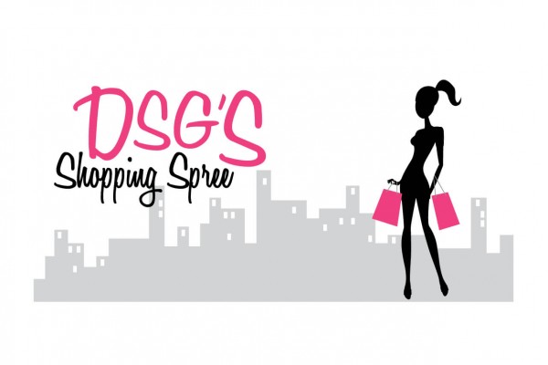 Shopping Themed Logo with City Skyline