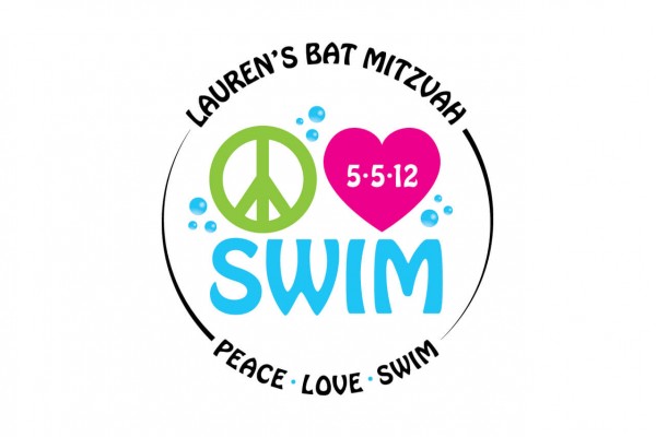 Swim Themed Bat Mitzvah Logo