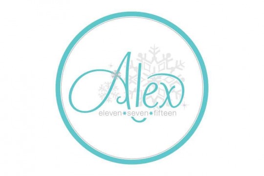 Winter Themed Bat Mitzvah Logo with Snowflakes