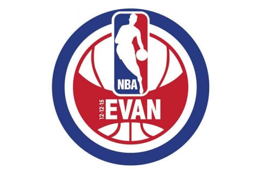 Basketball Themed Bar Mitzvah Logo with Name & Date