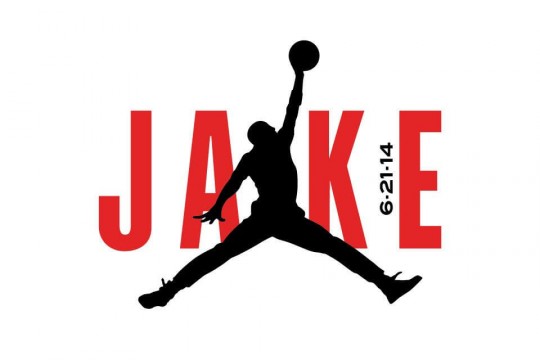Basketball Themed Bar Mitzvah Logo with Air Jordan Jumpman
