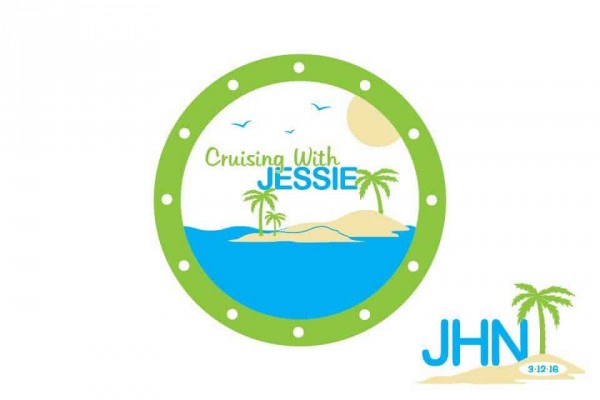 Cruise Themed Beach Logo with Name & Date