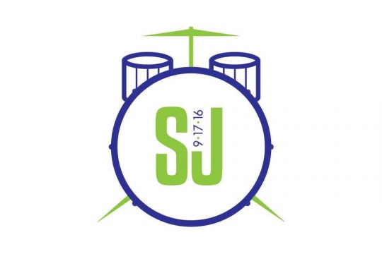 Music Themed Bar Mitzvah Logo with Drums